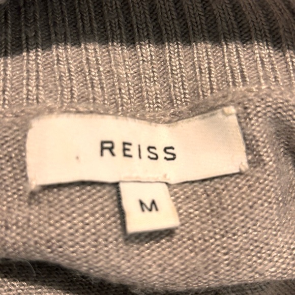 REISS Sz M Sweater Cowl Neck Raglan Sleeve Alpaca Wool Other Blend Ecru Cream - Picture 8 of 11